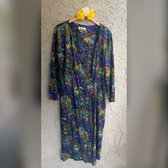 vintage  Midi wrap dress - Picture 3 of 8